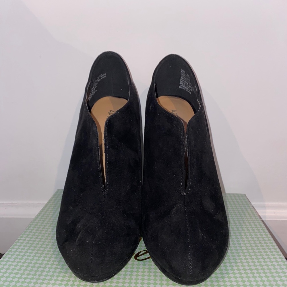 Suede Bootie Heels